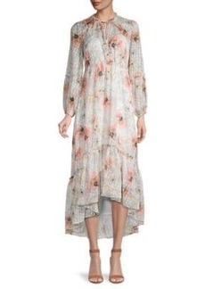 BCBG Max Azria Floral-Print High-Low Dress