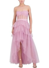 BCBG Max Azria Iba Tulle w/ Pearls & Rs Trim