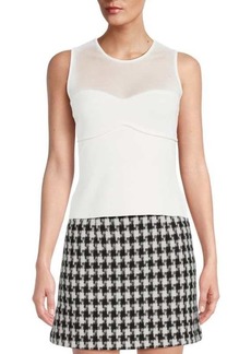 BCBG Max Azria Illusion Sleeveless Top