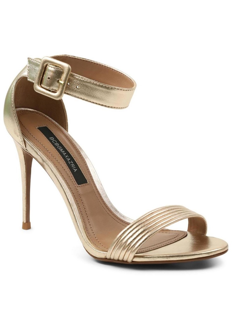 BCBG Max Azria Lucy Womens Metallic Leather Almond Toe Pumps