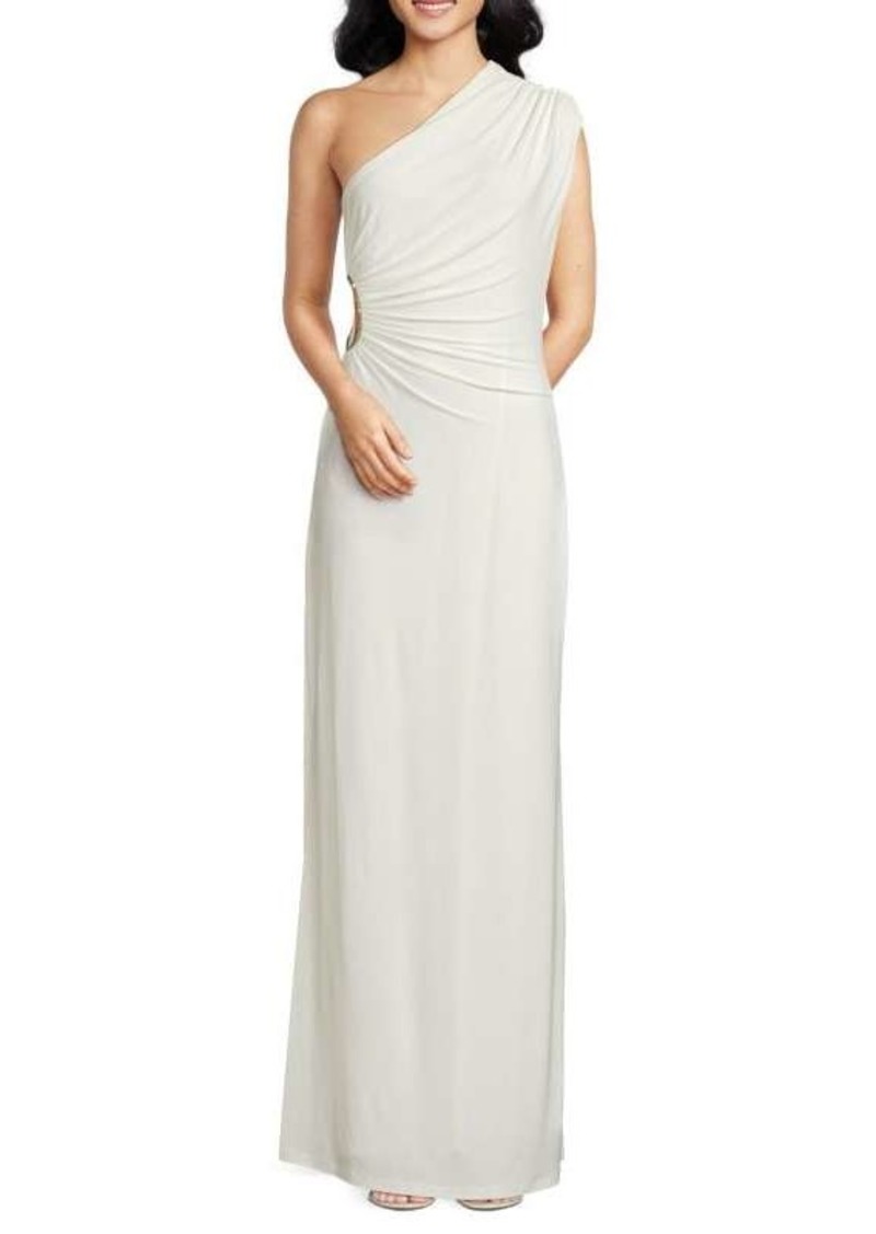 BCBG Max Azria One Shoulder Jersey Column Gown