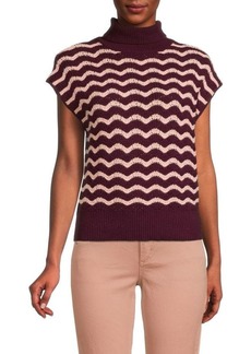 BCBG Max Azria Patterned Colorblock Sweater