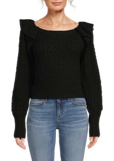 BCBG Max Azria Patterned Wool Blend Sweater