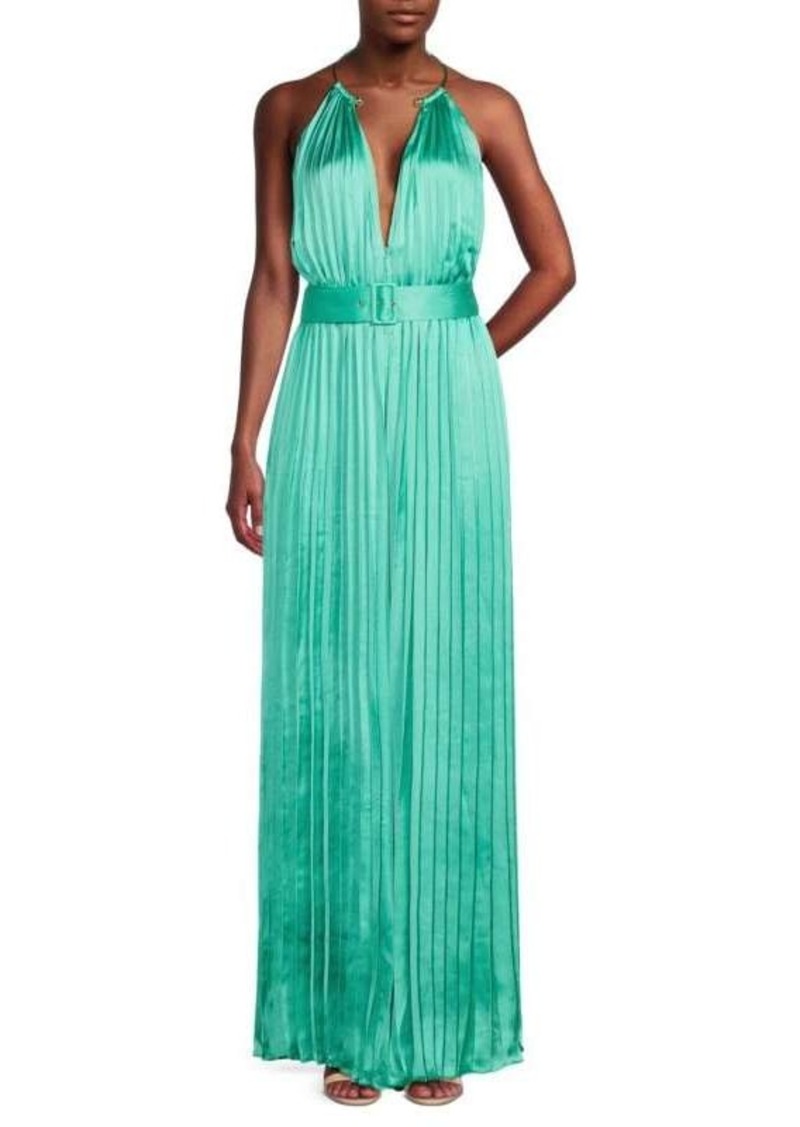 BCBG Max Azria Pleated Wide Leg Jumpsuit