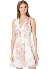 BCBG Max Azria Printed Floral Tulle Cocktail Dress