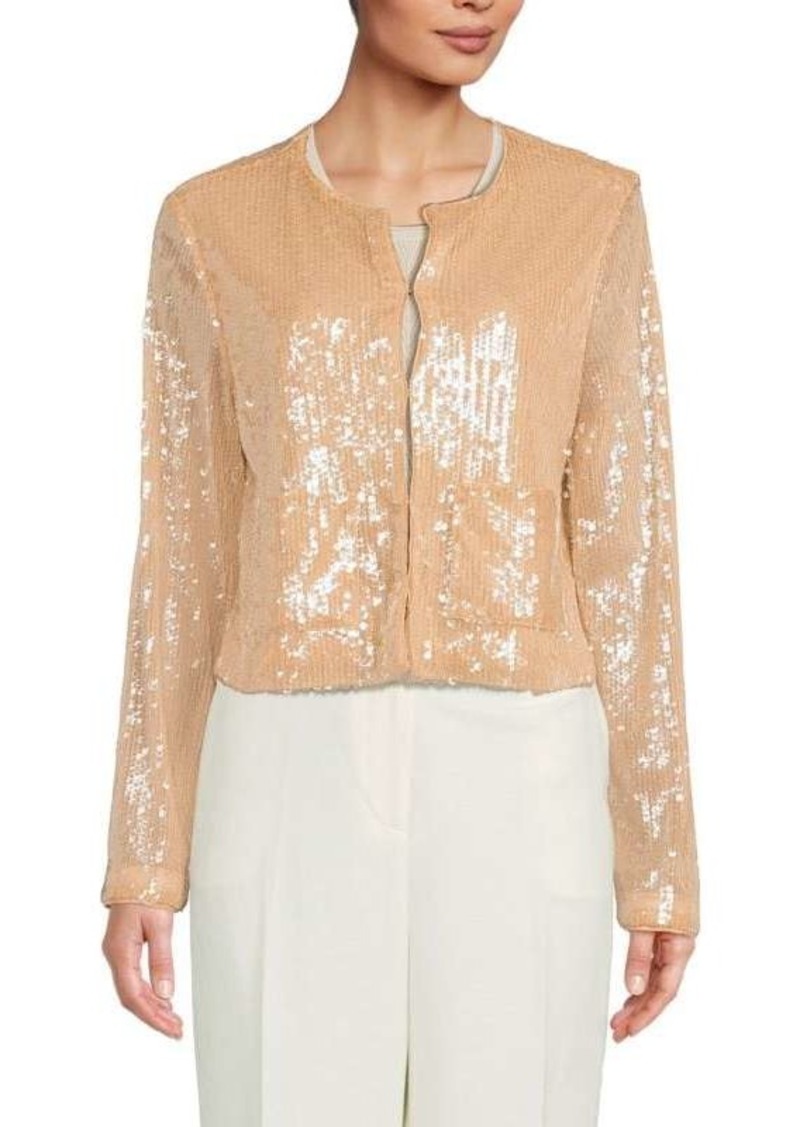 BCBG Max Azria Sequin Embellished Jacket