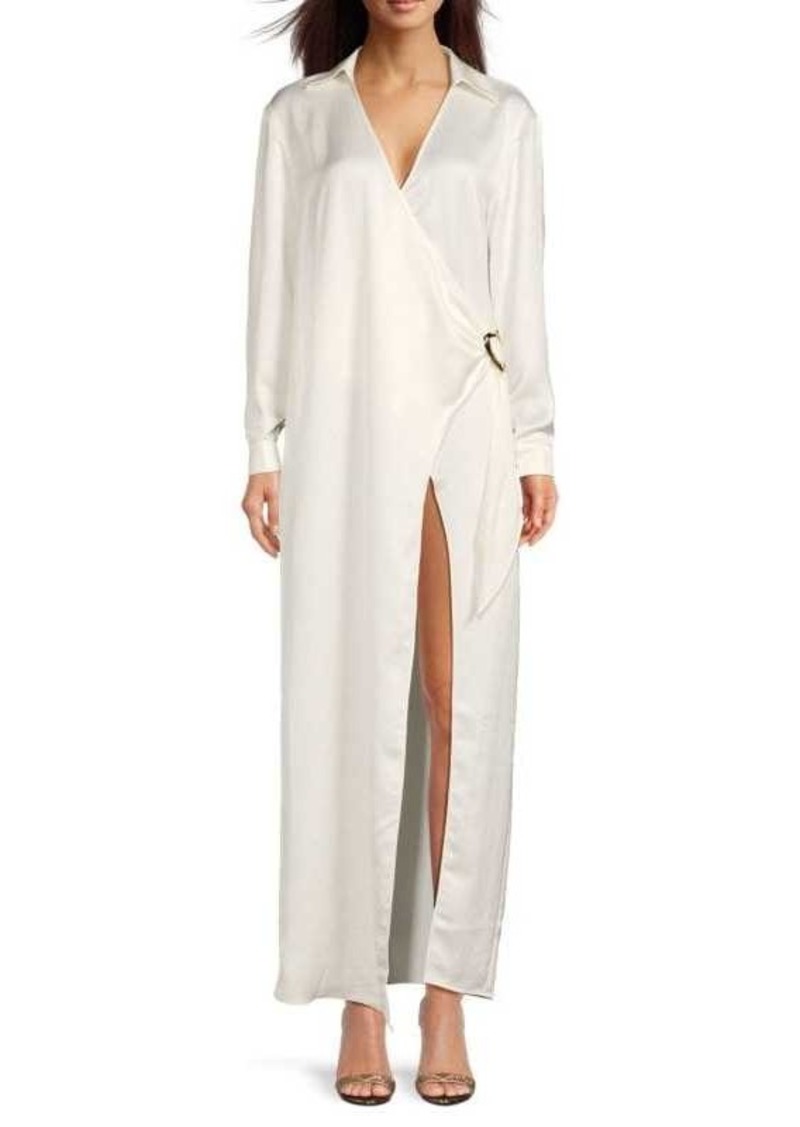 BCBG Max Azria Slit Maxi Wrap Dress