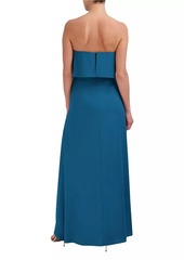 BCBG Max Azria Strapless Cascading Ruffle Gown