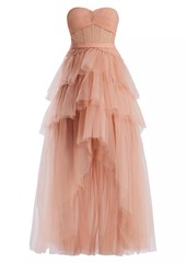 BCBG Max Azria Strapless High-Low Dress