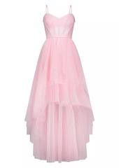 BCBG Max Azria Tiered Tulle Corset Gown