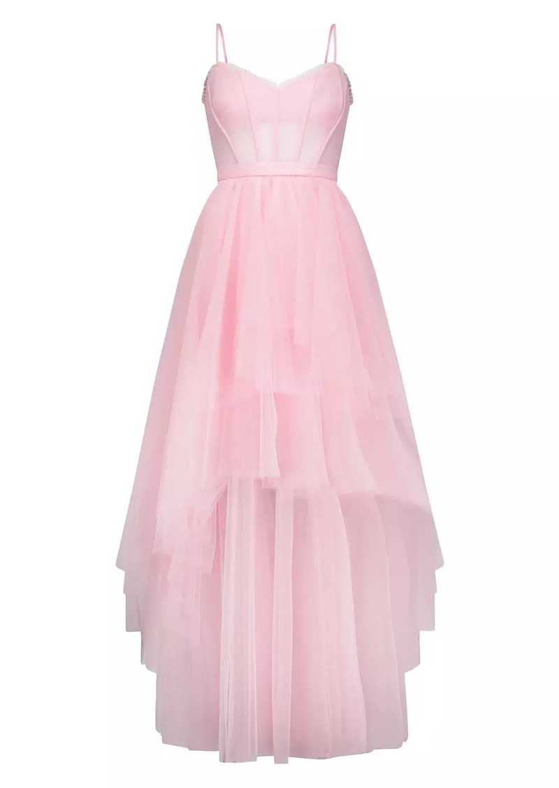 BCBG Max Azria Tiered Tulle Corset Gown