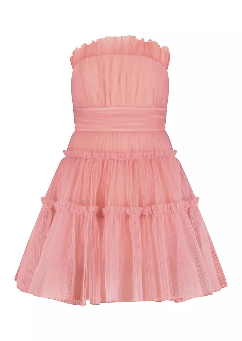 BCBG Max Azria Tulle Corseted Mini Dress