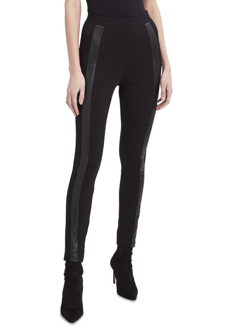 BCBG Max Azria Womens Faux Leather High Waist Leggings