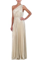 BCBG Max Azria Womens Metallic Long Evening Dress