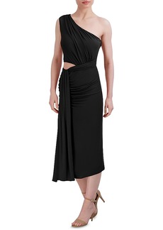 BCBG Max Azria Womens Ruched Long Cocktail And Party Dress