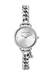 BCBG Max Azria Women's Stainless Steel Charm Bracelet Watch, 24mm