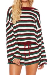 Beach Riot Ava Sweater Festive Stripe In Multi Color