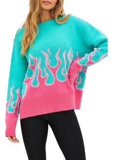 Beach Riot Callie Jacquard Flames Sweater