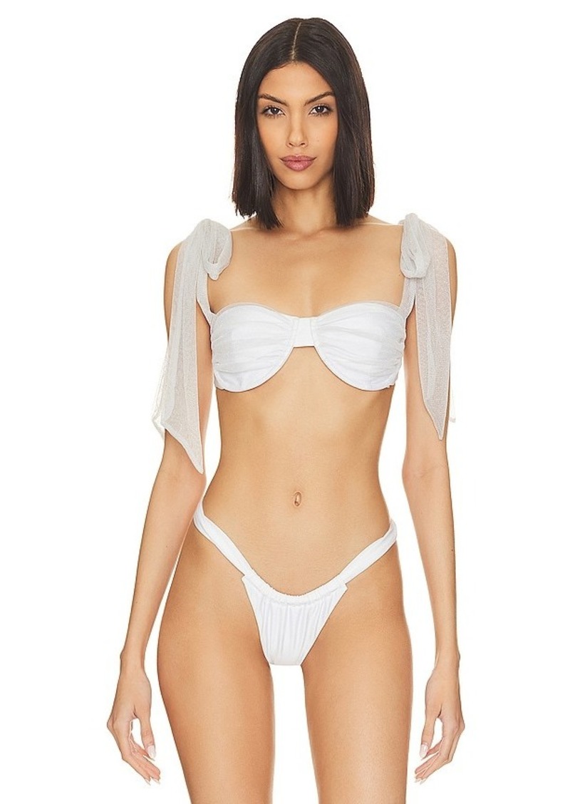 BEACH RIOT Drea Lurex Bikini Top