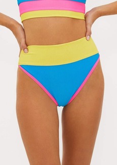 Beach Riot Emmy Colorblock High Waist Bikini Bottoms
