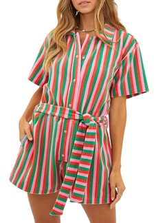 Beach Riot Gia Belted Terry Romper Swim Cover-Up