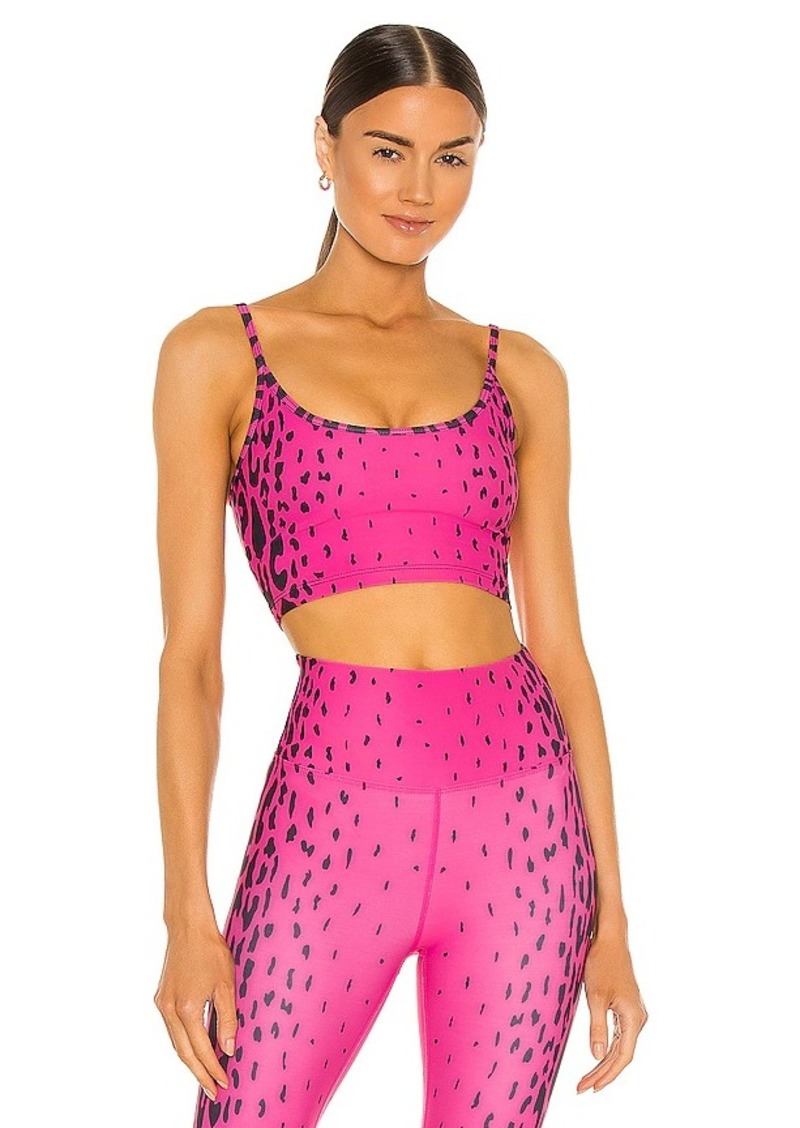 Beach Riot Libby Plaid Print Sports Bra