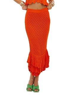 Beach Riot Polly Crocheted Maxi Skirt Swim Cover-Up