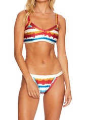 Beach Riot Elle Bikini Top In Primary Dip Dye
