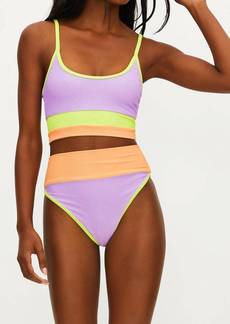 Beach Riot Eva Bikini Top In Sundazed Colorblock