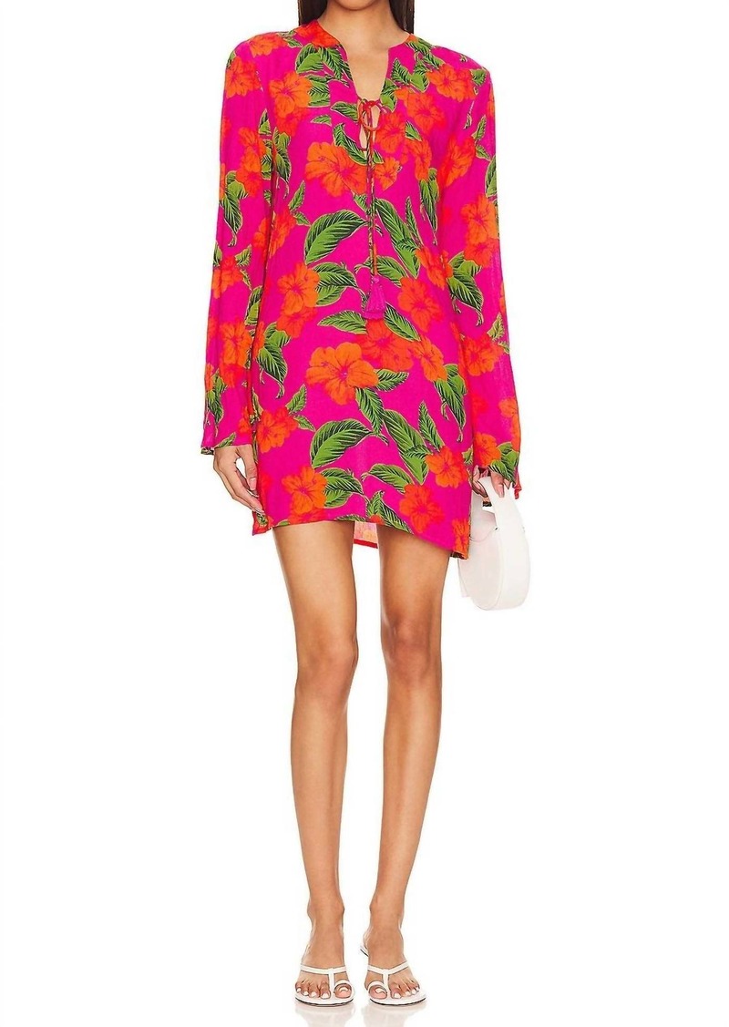 Beach Riot Luana Kaftan Dress In Hibiscus