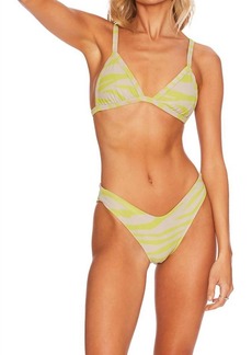 Beach Riot Mika Top In Taupe Yellow Zebra