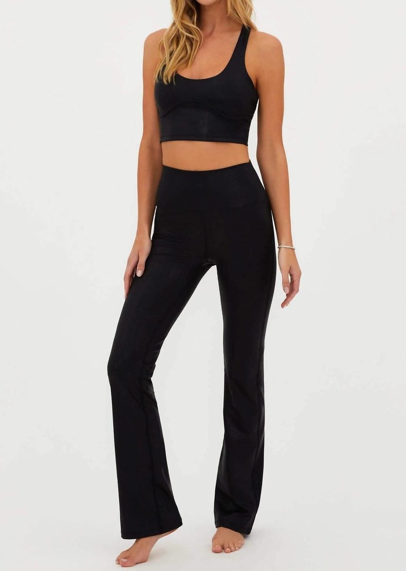 Beach Riot Myra Flare Legging In Onyx Houndstooth