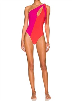 Beach Riot Nia One Piece In Magenta Coral