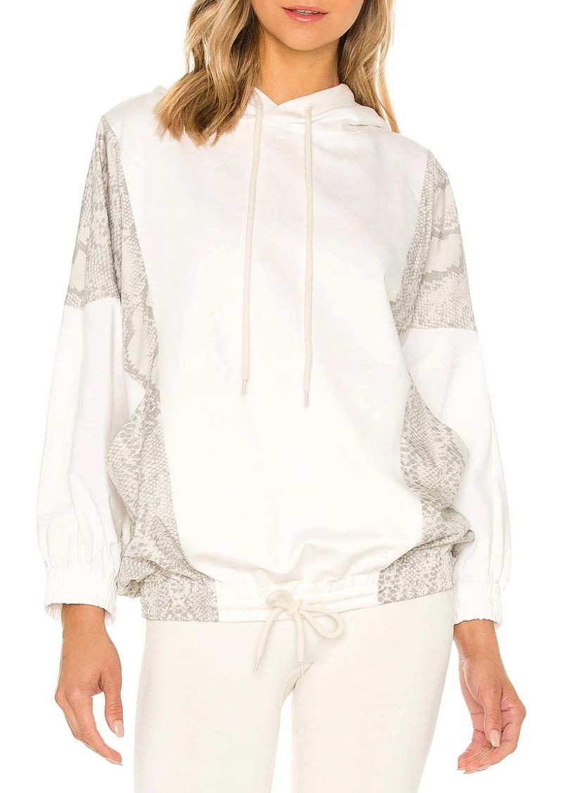 Beach Riot Stella Popover Hoodie In Taupe Snake