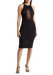 bebe Peekaboo Lace Sheath Dress