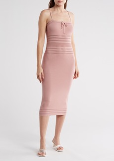 bebe Pointelle Detail Knit Dress in Pink at Nordstrom Rack