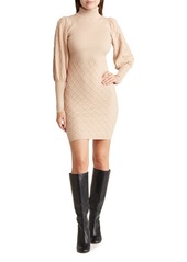 bebe Quilted Sweater Dress in Taupe at Nordstrom Rack