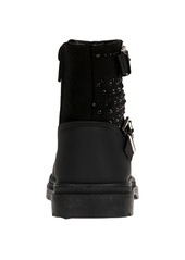 Bebe Toddler Girls Engineer With Rhinestones and Bebe Rivet Boot - Black