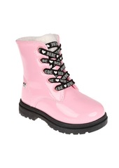 Bebe Toddler Girls Lace Up Heart Rivet Boot - Light Pink