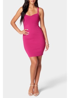 Bebe Women's Bandage Mini Dress - Bright Pink
