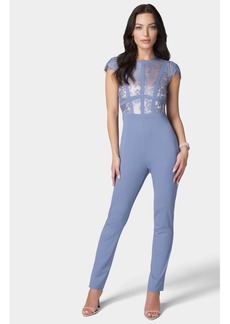 Bebe Women's Caged Lace Catsuit - Blue