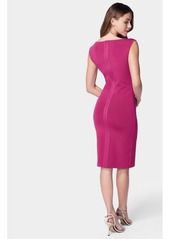 Bebe Women's Cap Sleeve V-neck Mini Bandage Dress - Fuchsia