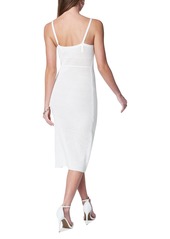 Bebe Women's Crochet Midi Bodycon Dress - White