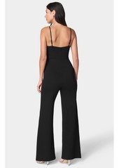 Bebe Women's Embellished Corset Jumpsuit - Black/silver