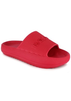 bebe Women's Malaga Pool Slide Flat Sandals Women's Shoes