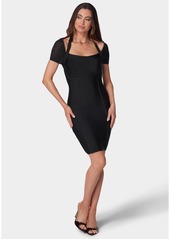 Bebe Women's Mesh Overlay Bandage Dress - Black