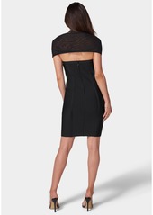 Bebe Women's Mesh Overlay Bandage Dress - Black