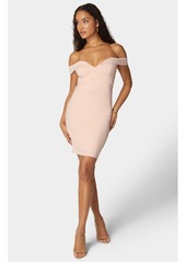 Bebe Women's Off Shoulder Knit Dress - Blush