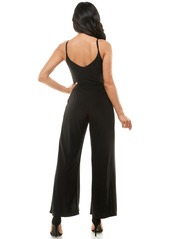 Bebe Women's Open Leg Jumpsuit , Black, XLarge - Black