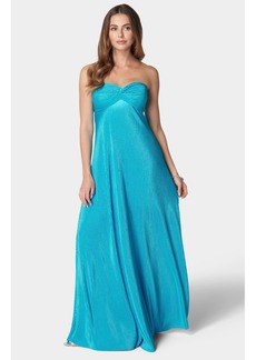 Bebe Women's Plisse Empire Maxi - Ocean